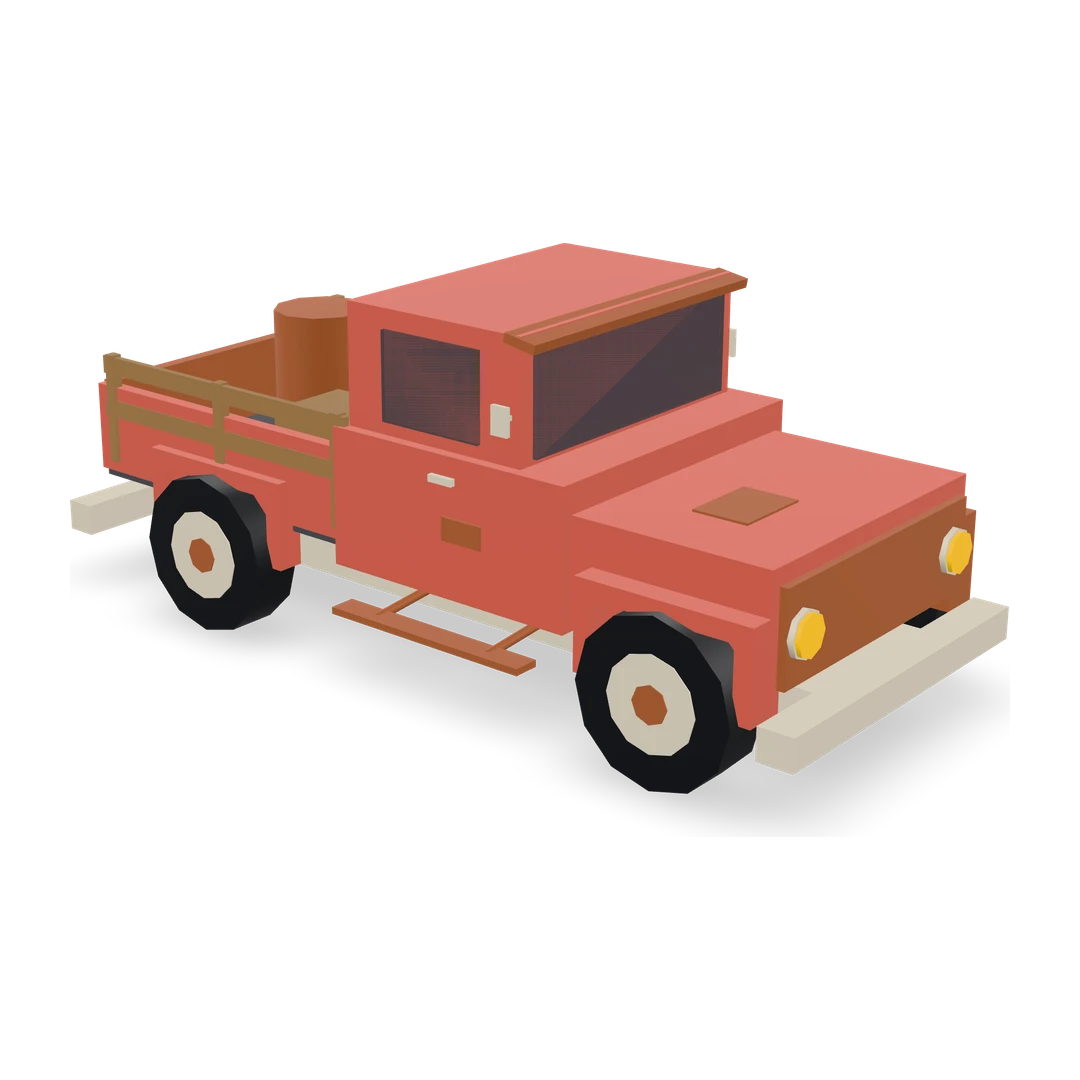 Vintage pickup — Kiln-forged vehicle
